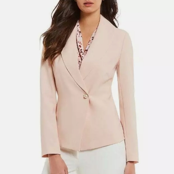 Donna Karan Pink Tailored Blazer with Classic Lapel - Picture 1 of 10